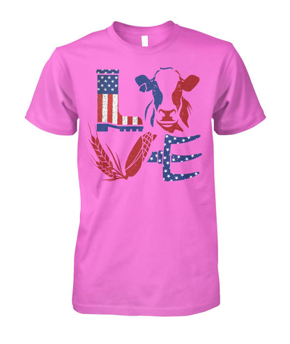 Love Cow USA  - design unisex  t-shirt , Hoodies