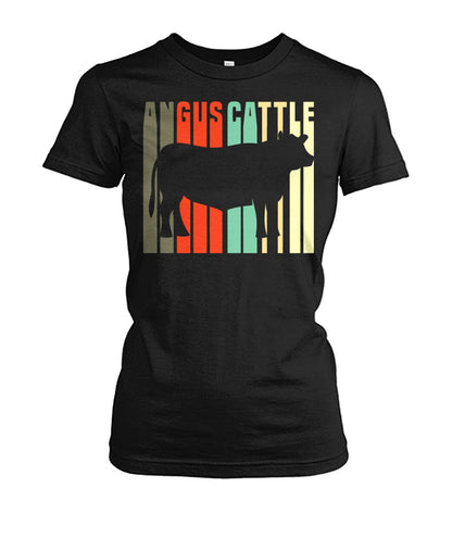 Angus vintage style - Men's and Women's t-shirt , Vneck, Hoodies - myfunfarm - clothing acceessories shoes for cow lovers, pig, horse, cat, sheep, dog, chicken, goat farmer