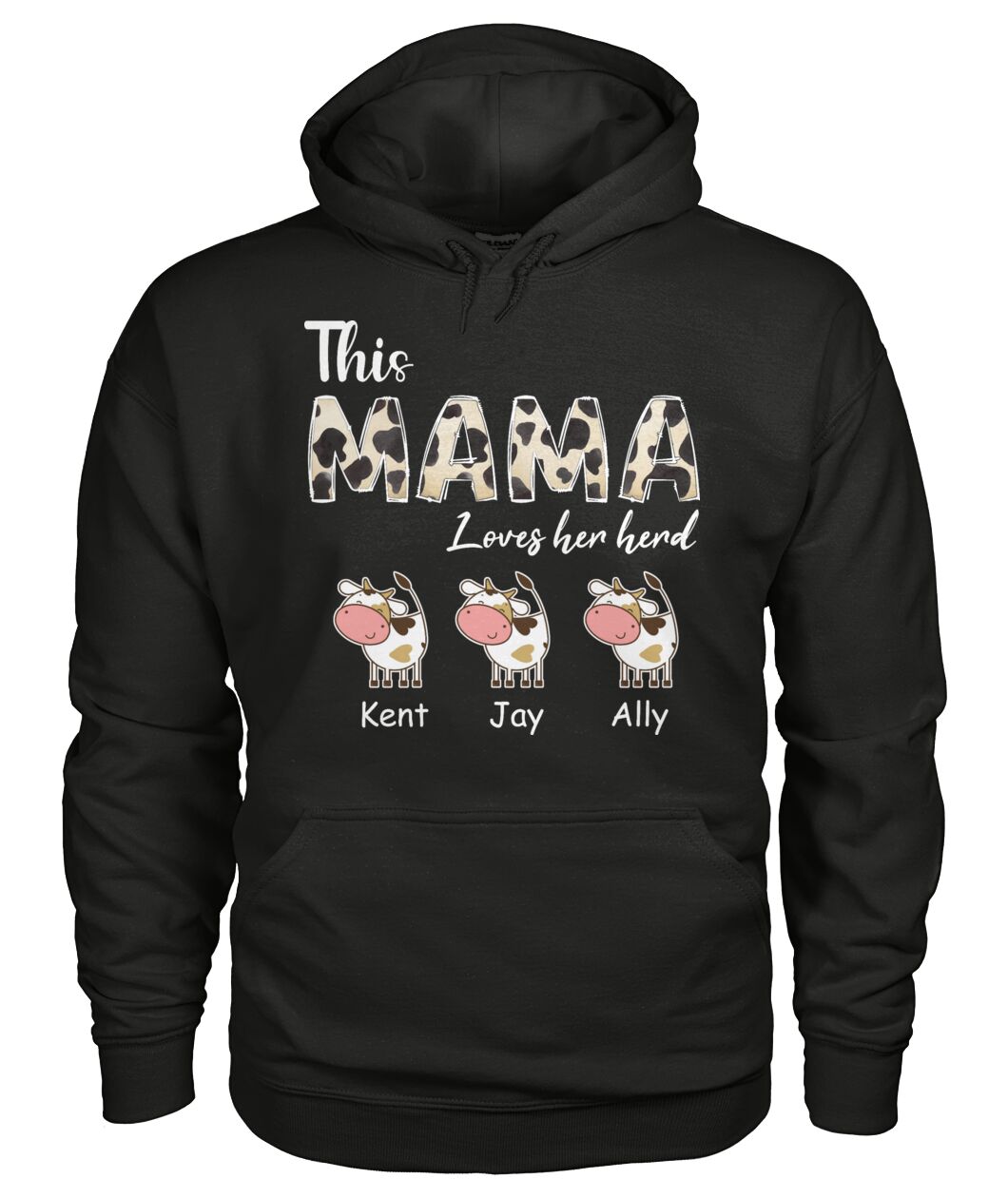 This Mama Loves her herd - personalized t-shirt, Hoodies - myfunfarm