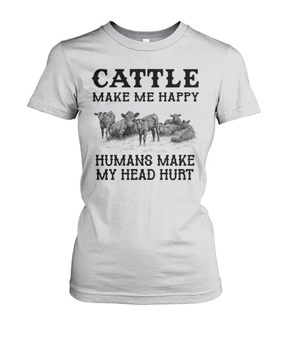 Cattle make me happy - unisex  t-shirt , Hoodies - myfunfarm