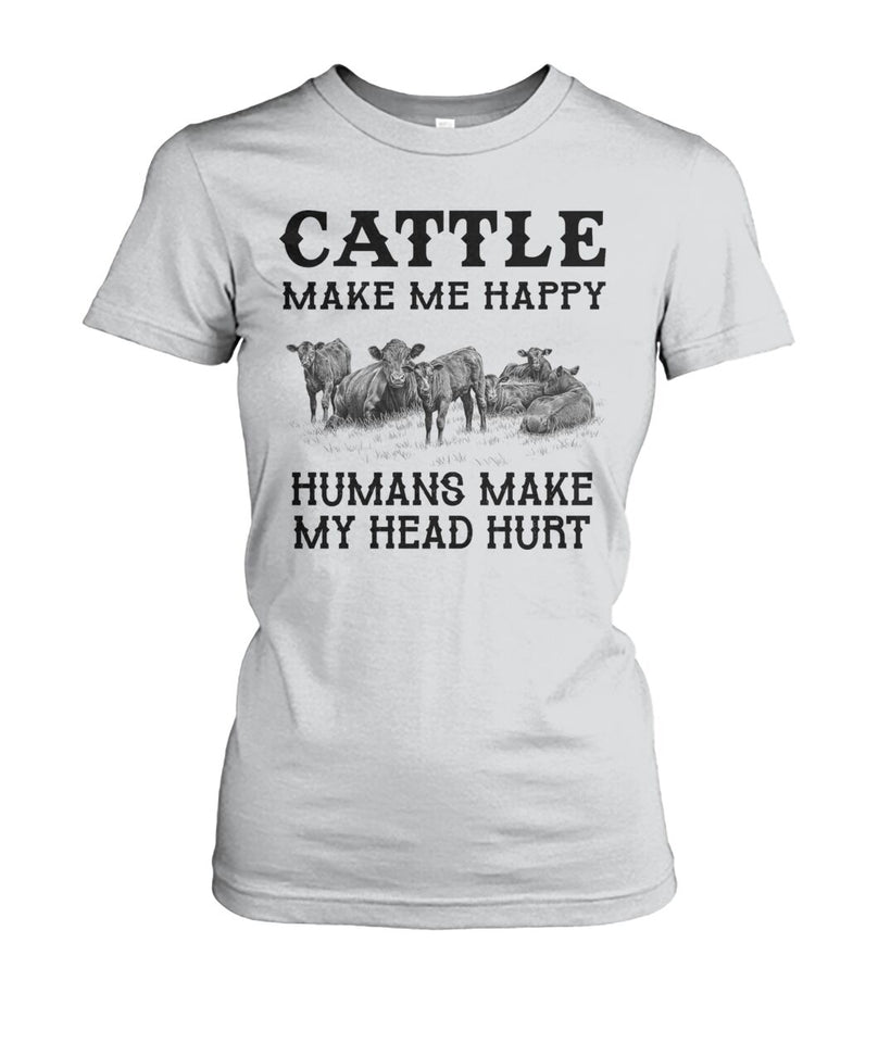 Cattle make me happy - unisex  t-shirt , Hoodies