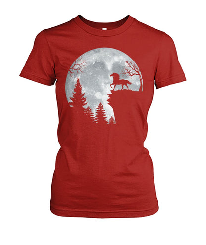Horse in the Moon - Halloween unisex  t-shirt , Hoodies
