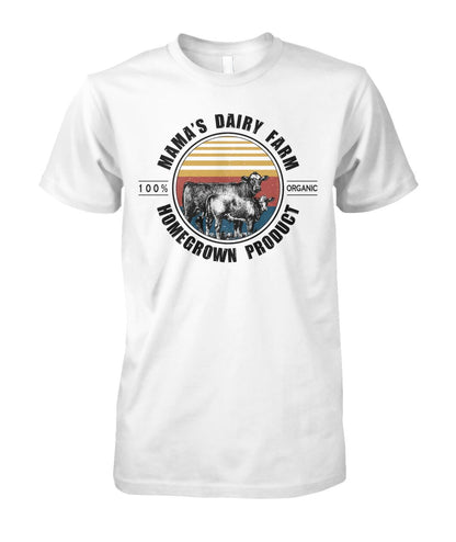 Mama's dairy farm - unisex  t-shirt , mama and kids