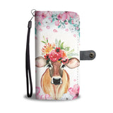 Cute cow wattercolor print sk00001 - Wallet Phone case - myfunfarm - clothing acceessories shoes for cow lovers, pig, horse, cat, sheep, dog, chicken, goat farmer