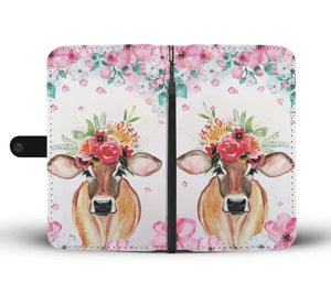 Cute cow wattercolor print sk00001 - Wallet Phone case - myfunfarm - clothing acceessories shoes for cow lovers, pig, horse, cat, sheep, dog, chicken, goat farmer