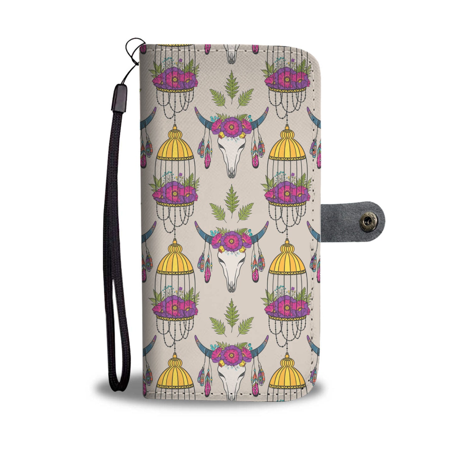 Cute cow wattercolor print sk00004 - Wallet Phone case - myfunfarm - clothing acceessories shoes for cow lovers, pig, horse, cat, sheep, dog, chicken, goat farmer