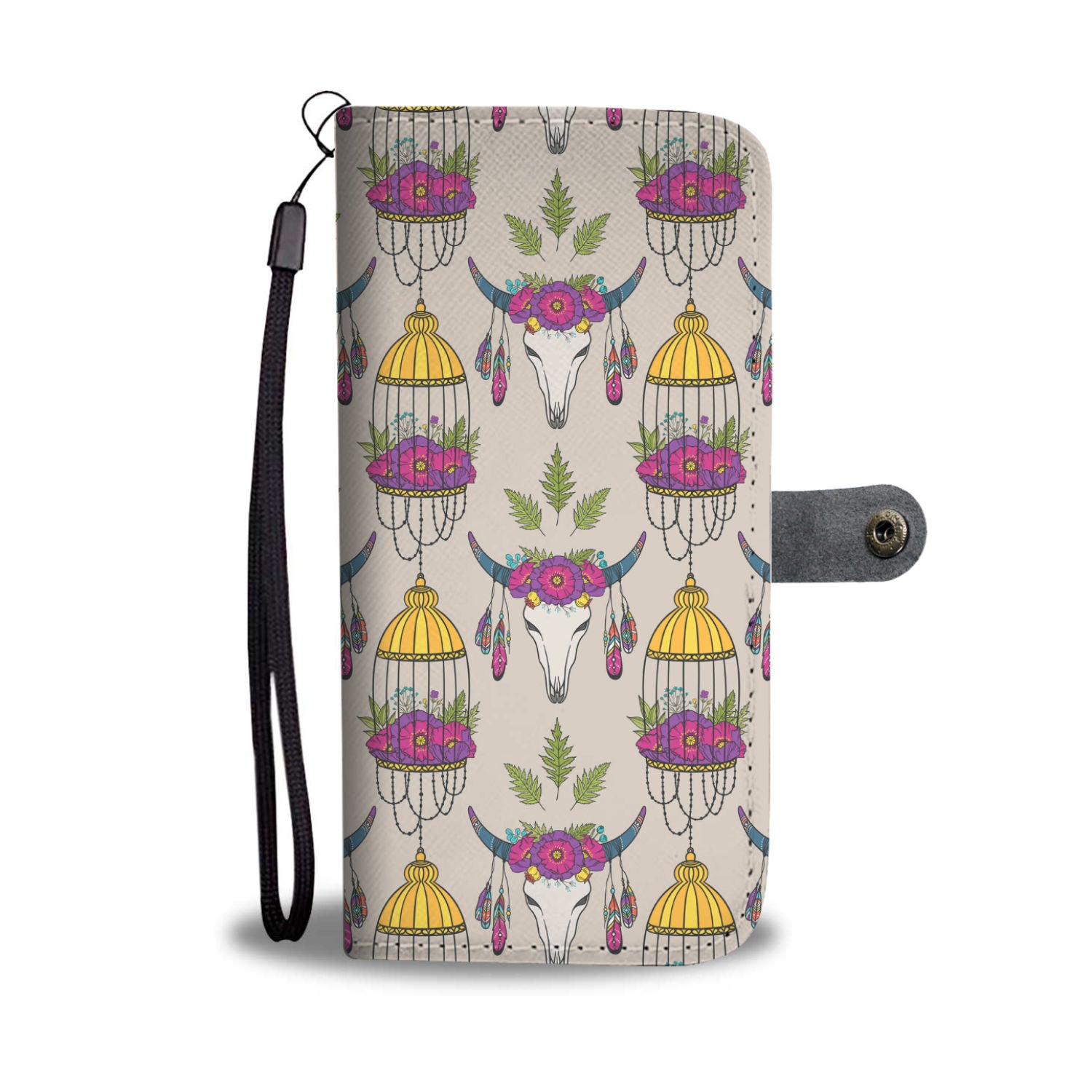 Cute cow wattercolor print sk00004 - Wallet Phone case - myfunfarm - clothing acceessories shoes for cow lovers, pig, horse, cat, sheep, dog, chicken, goat farmer