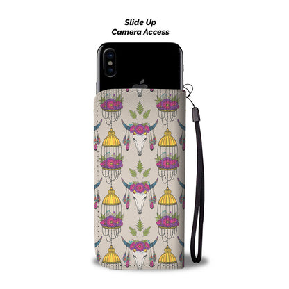 Cute cow wattercolor print sk00004 - Wallet Phone case - myfunfarm - clothing acceessories shoes for cow lovers, pig, horse, cat, sheep, dog, chicken, goat farmer