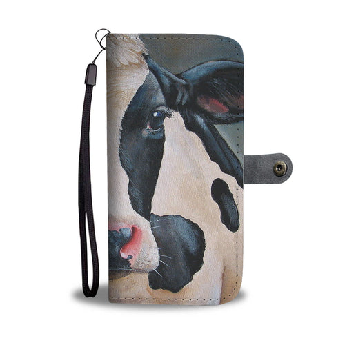 Cute cow wattercolor print sk00010 - Wallet Phone case - myfunfarm - clothing acceessories shoes for cow lovers, pig, horse, cat, sheep, dog, chicken, goat farmer