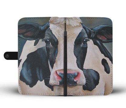 Cute cow wattercolor print sk00010 - Wallet Phone case - myfunfarm - clothing acceessories shoes for cow lovers, pig, horse, cat, sheep, dog, chicken, goat farmer