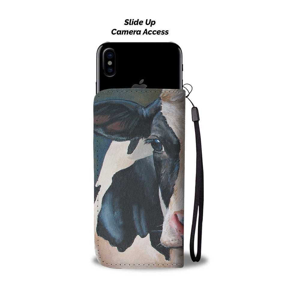 Cute cow wattercolor print sk00010 - Wallet Phone case - myfunfarm - clothing acceessories shoes for cow lovers, pig, horse, cat, sheep, dog, chicken, goat farmer