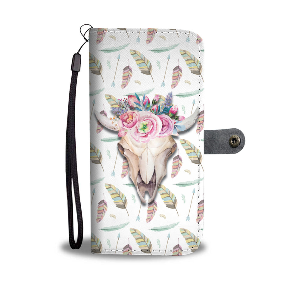 Cute cow wattercolor print sk00011 - Wallet Phone case - myfunfarm - clothing acceessories shoes for cow lovers, pig, horse, cat, sheep, dog, chicken, goat farmer