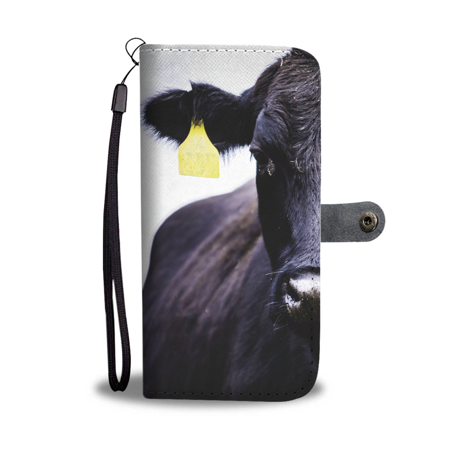 Black Angus cattle print sk00012 - Wallet Phone case - myfunfarm - clothing acceessories shoes for cow lovers, pig, horse, cat, sheep, dog, chicken, goat farmer