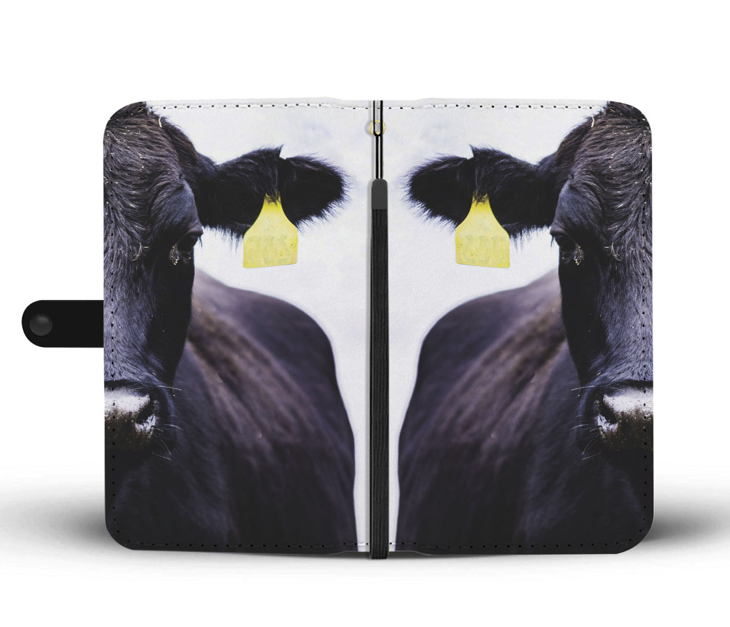 Black Angus cattle print sk00012 - Wallet Phone case - myfunfarm - clothing acceessories shoes for cow lovers, pig, horse, cat, sheep, dog, chicken, goat farmer