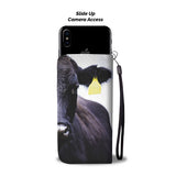 Black Angus cattle print sk00012 - Wallet Phone case - myfunfarm - clothing acceessories shoes for cow lovers, pig, horse, cat, sheep, dog, chicken, goat farmer