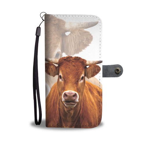 Cute cow pattern print sk00013 - Wallet Phone case - myfunfarm - clothing acceessories shoes for cow lovers, pig, horse, cat, sheep, dog, chicken, goat farmer