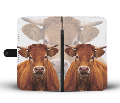 Cute cow pattern print sk00013 - Wallet Phone case - myfunfarm - clothing acceessories shoes for cow lovers, pig, horse, cat, sheep, dog, chicken, goat farmer
