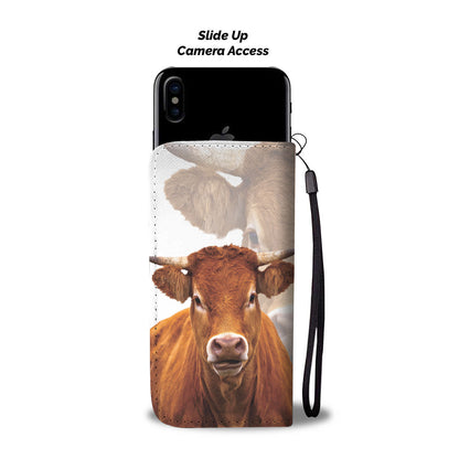 Cute cow pattern print sk00013 - Wallet Phone case - myfunfarm - clothing acceessories shoes for cow lovers, pig, horse, cat, sheep, dog, chicken, goat farmer