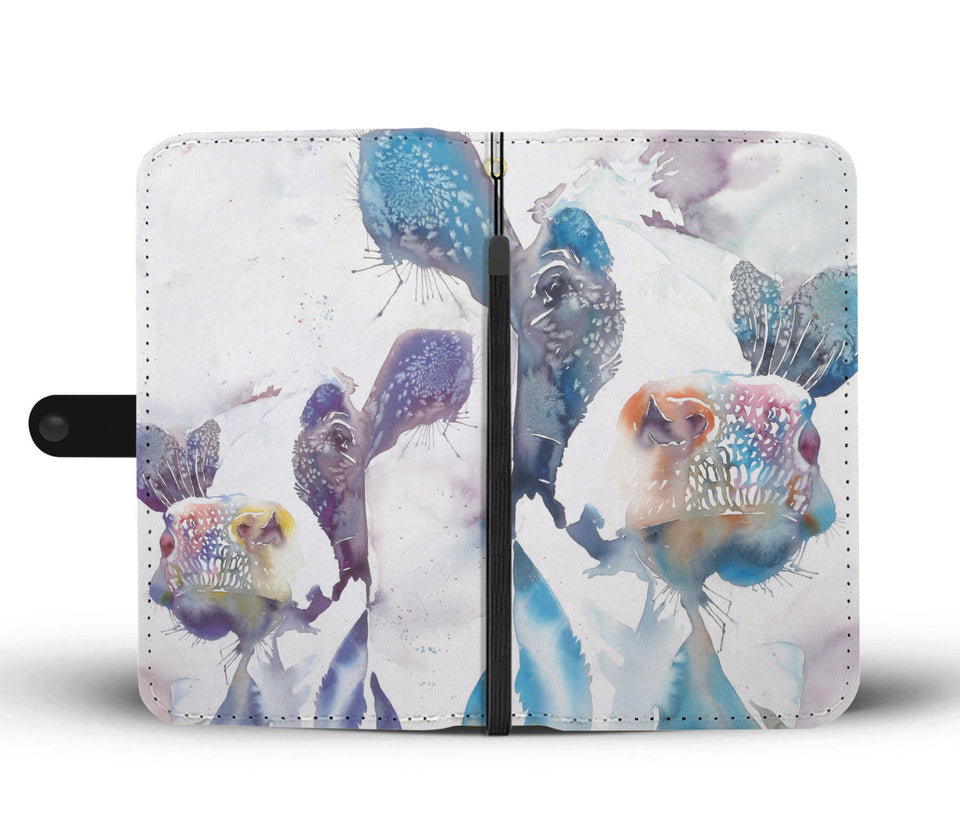 Cute cow pattern print sk00014 - Wallet Phone case - myfunfarm - clothing acceessories shoes for cow lovers, pig, horse, cat, sheep, dog, chicken, goat farmer