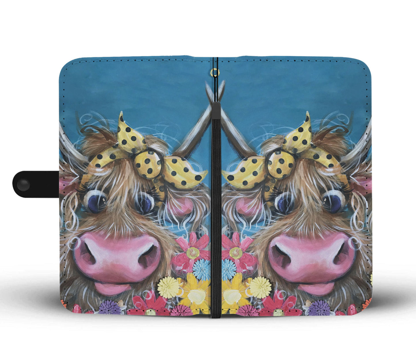 Cute cow pattern print sk00016 - Wallet Phone case - myfunfarm - clothing acceessories shoes for cow lovers, pig, horse, cat, sheep, dog, chicken, goat farmer