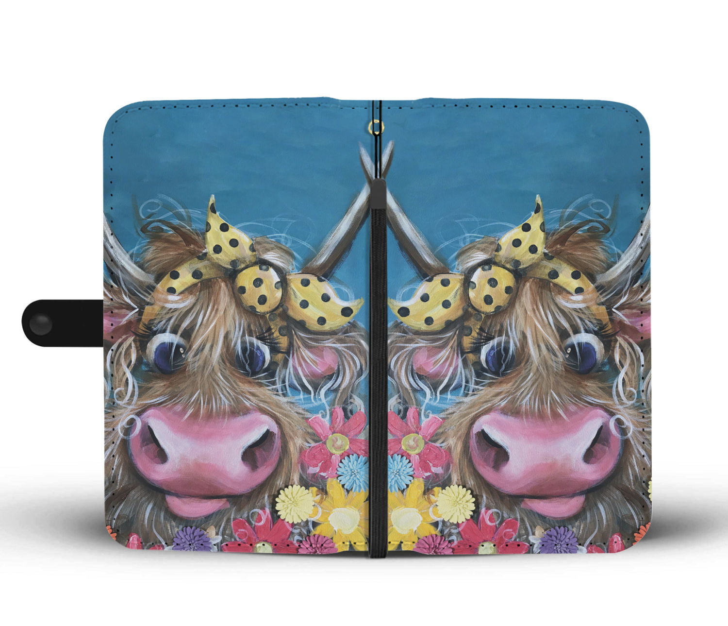 Cute cow pattern print sk00016 - Wallet Phone case - myfunfarm - clothing acceessories shoes for cow lovers, pig, horse, cat, sheep, dog, chicken, goat farmer