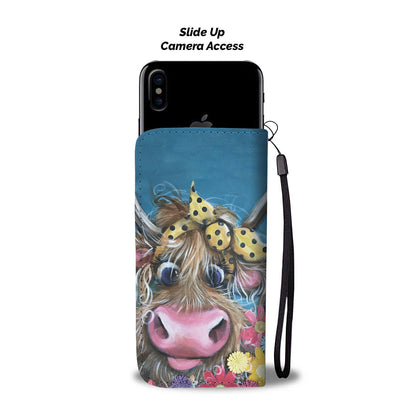 Cute cow pattern print sk00016 - Wallet Phone case - myfunfarm - clothing acceessories shoes for cow lovers, pig, horse, cat, sheep, dog, chicken, goat farmer