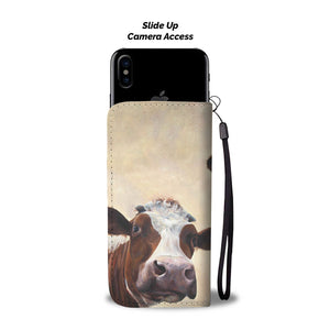 Cute cow pattern print sk00019 - Wallet Phone case - myfunfarm - clothing acceessories shoes for cow lovers, pig, horse, cat, sheep, dog, chicken, goat farmer