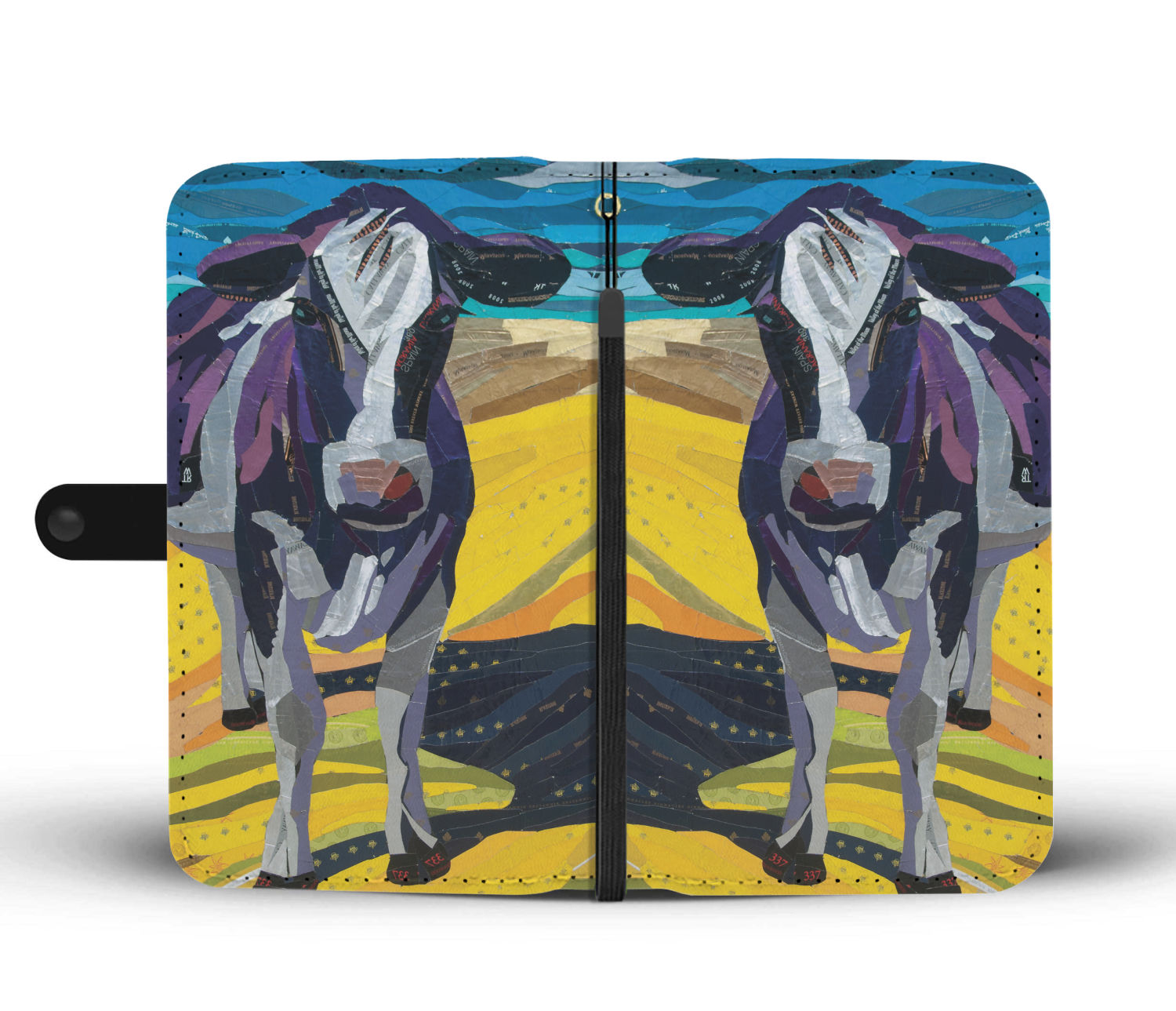 Cute cow pattern print sk00020 - Wallet Phone case - myfunfarm - clothing acceessories shoes for cow lovers, pig, horse, cat, sheep, dog, chicken, goat farmer