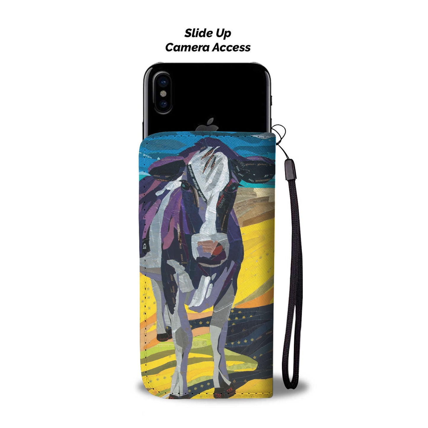 Cute cow pattern print sk00020 - Wallet Phone case - myfunfarm - clothing acceessories shoes for cow lovers, pig, horse, cat, sheep, dog, chicken, goat farmer