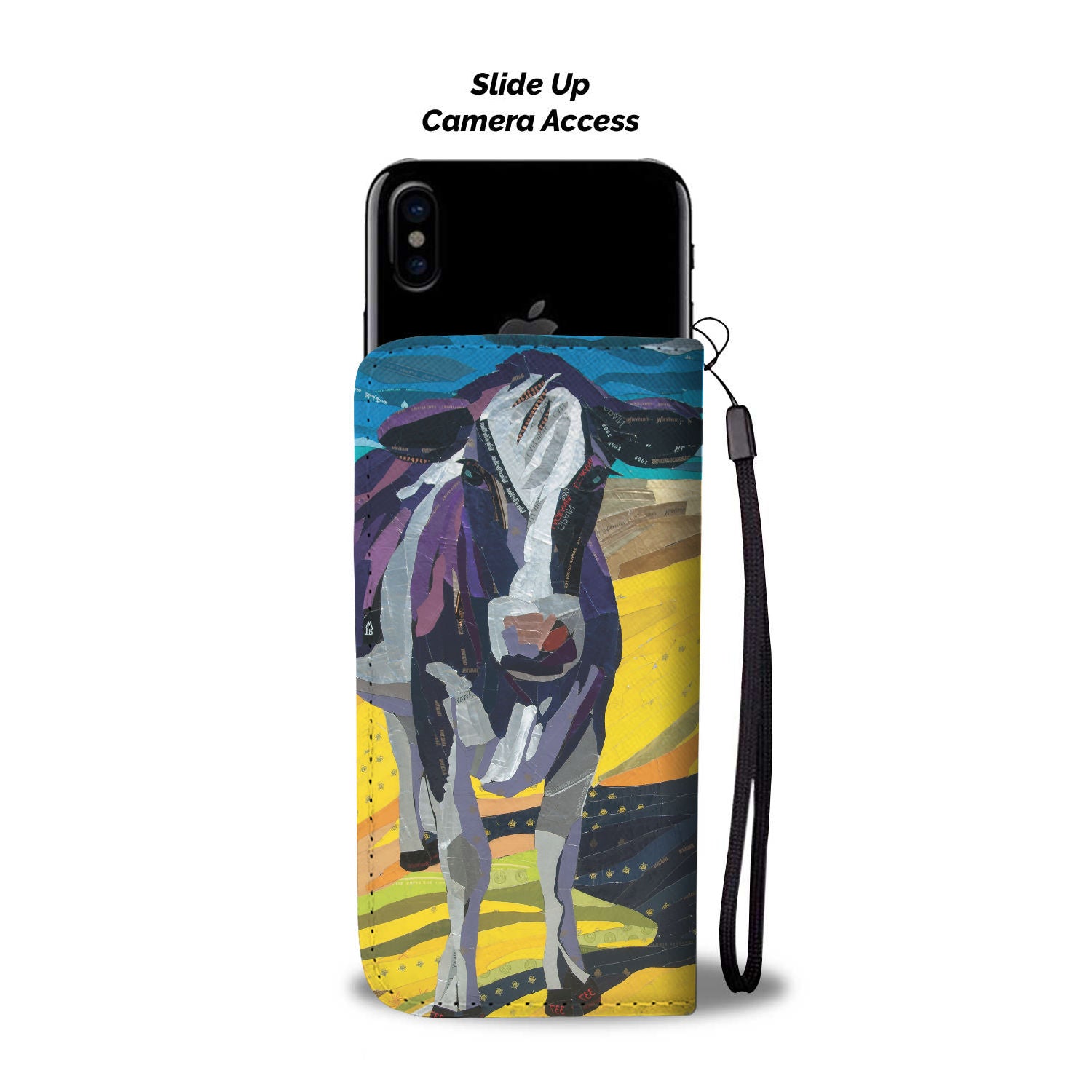 Cute cow pattern print sk00020 - Wallet Phone case - myfunfarm - clothing acceessories shoes for cow lovers, pig, horse, cat, sheep, dog, chicken, goat farmer