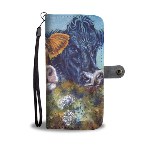 Cute cattle watercolor print sk00021 - Wallet Phone case - myfunfarm - clothing acceessories shoes for cow lovers, pig, horse, cat, sheep, dog, chicken, goat farmer