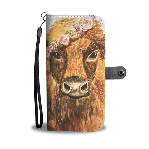 Cute cow pattern print sk00015 - Wallet Phone case - myfunfarm - clothing acceessories shoes for cow lovers, pig, horse, cat, sheep, dog, chicken, goat farmer