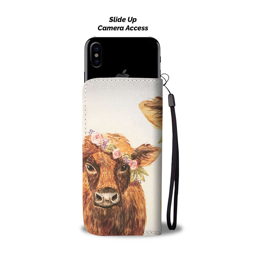 Cute cow pattern print sk00015 - Wallet Phone case - myfunfarm - clothing acceessories shoes for cow lovers, pig, horse, cat, sheep, dog, chicken, goat farmer