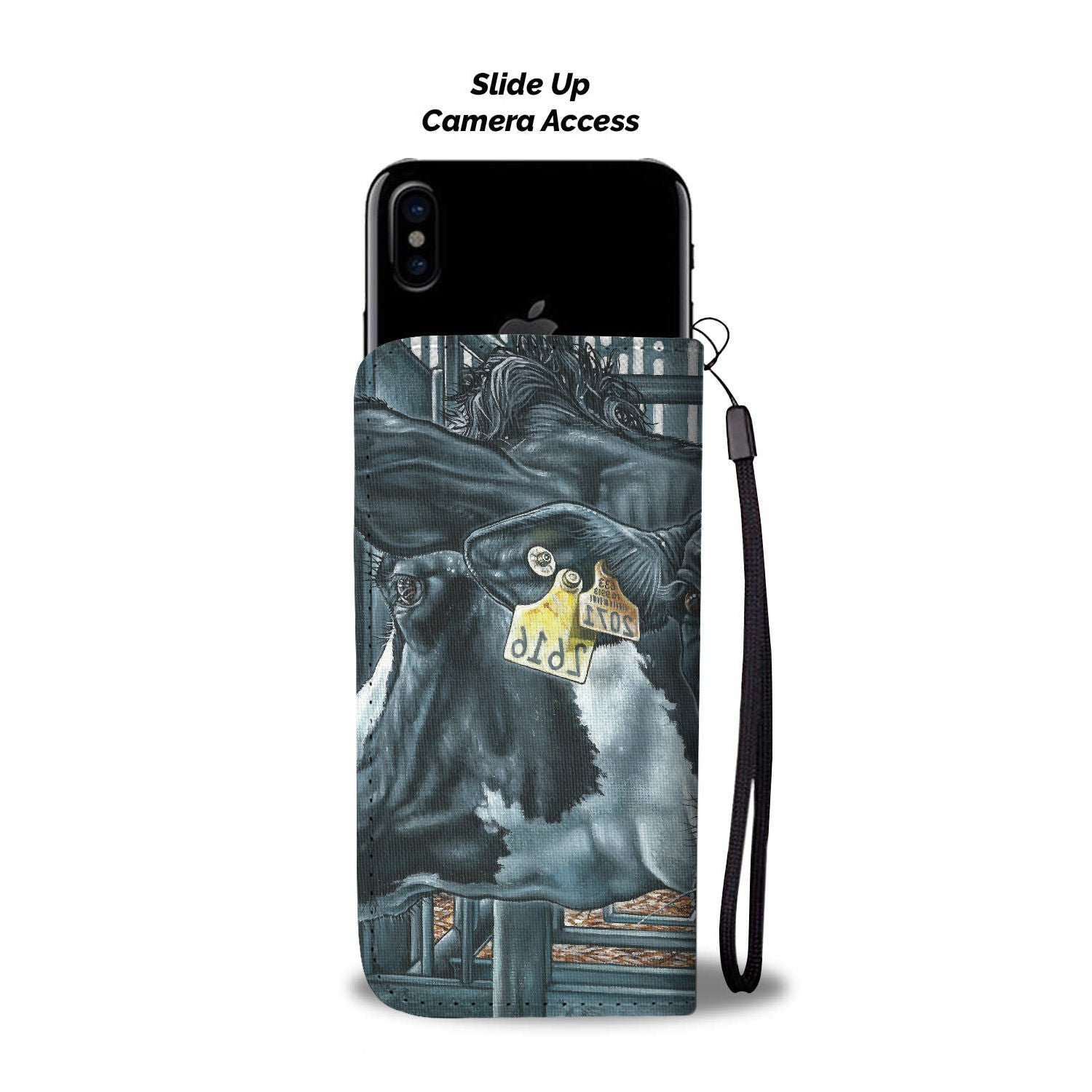 Cute cow pattern print sk00022 - Wallet Phone case - myfunfarm - clothing acceessories shoes for cow lovers, pig, horse, cat, sheep, dog, chicken, goat farmer