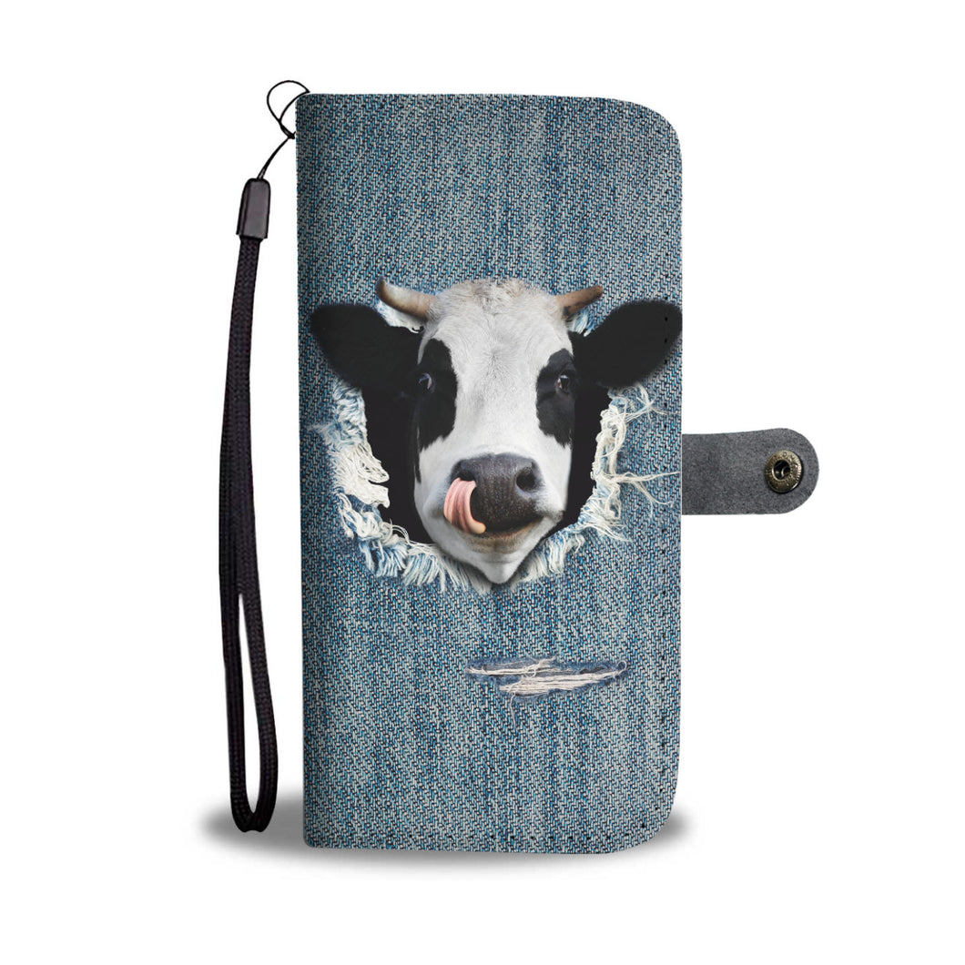 Cute cow pattern print sk00024 - Wallet Phone case - myfunfarm - clothing acceessories shoes for cow lovers, pig, horse, cat, sheep, dog, chicken, goat farmer