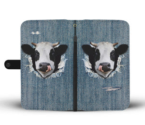 Cute cow pattern print sk00024 - Wallet Phone case - myfunfarm - clothing acceessories shoes for cow lovers, pig, horse, cat, sheep, dog, chicken, goat farmer