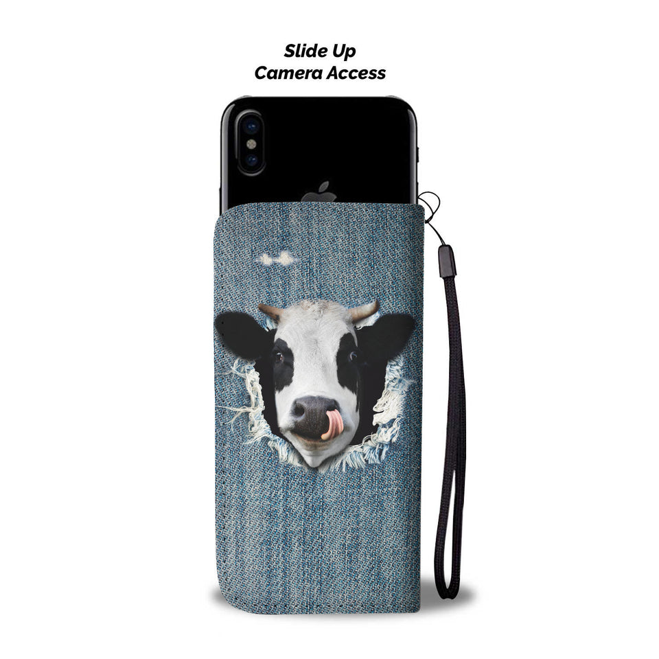 Cute cow pattern print sk00024 - Wallet Phone case - myfunfarm - clothing acceessories shoes for cow lovers, pig, horse, cat, sheep, dog, chicken, goat farmer