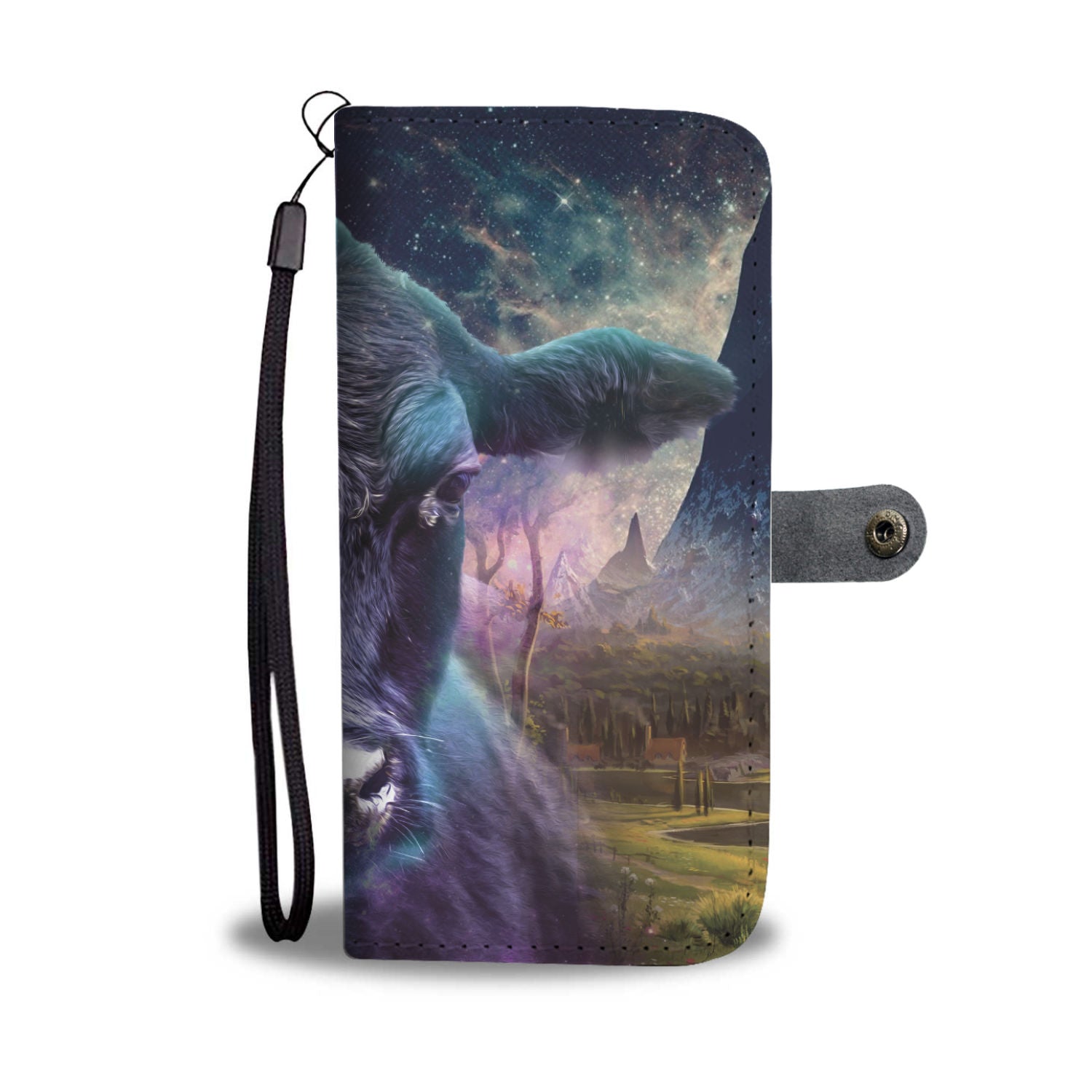 Cute cow pattern print sk00028 - Wallet Phone case - myfunfarm - clothing acceessories shoes for cow lovers, pig, horse, cat, sheep, dog, chicken, goat farmer