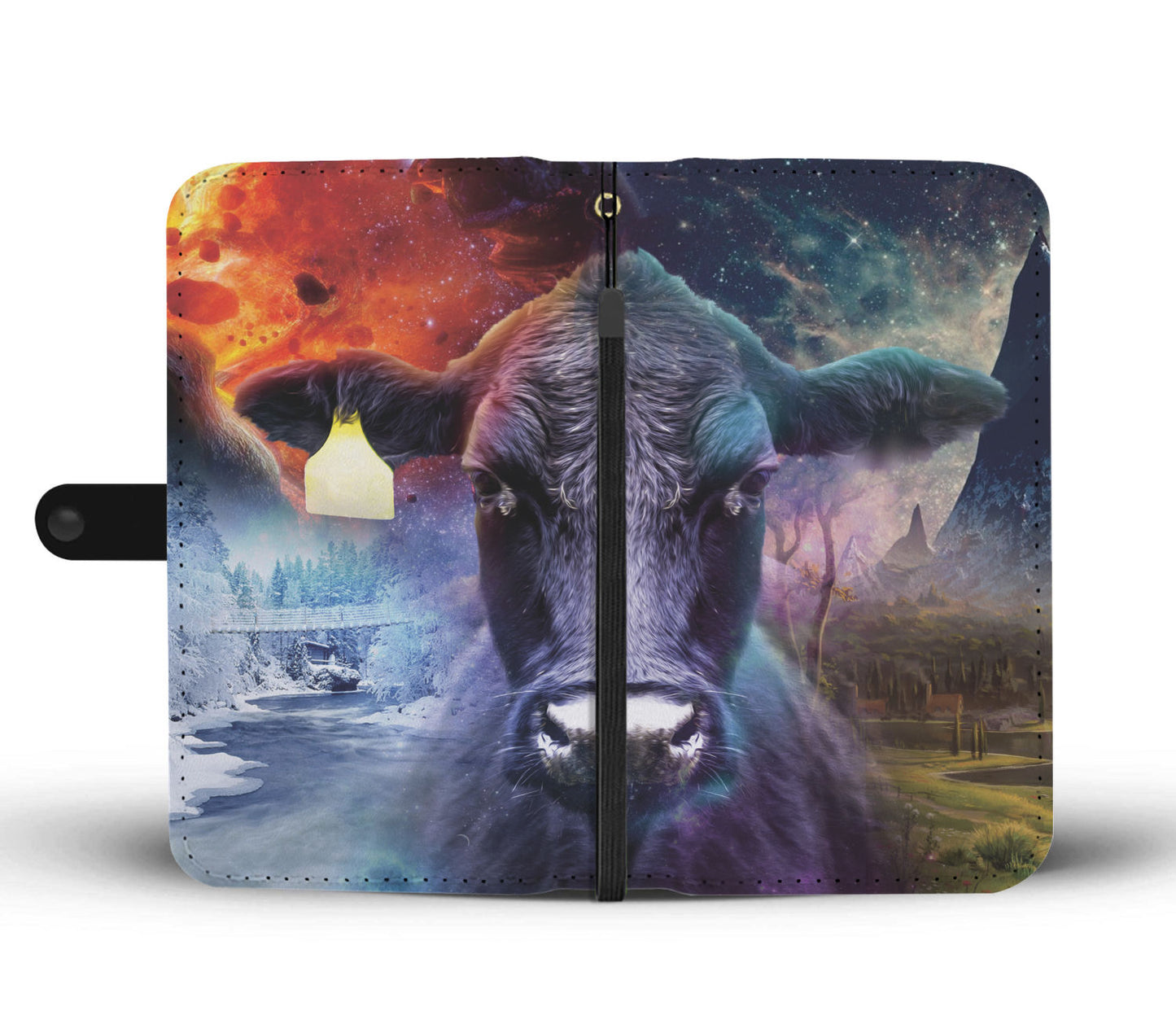Cute cow pattern print sk00028 - Wallet Phone case - myfunfarm - clothing acceessories shoes for cow lovers, pig, horse, cat, sheep, dog, chicken, goat farmer