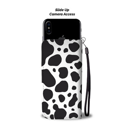 Cute cow pattern print sk00029 - Wallet Phone case - myfunfarm - clothing acceessories shoes for cow lovers, pig, horse, cat, sheep, dog, chicken, goat farmer