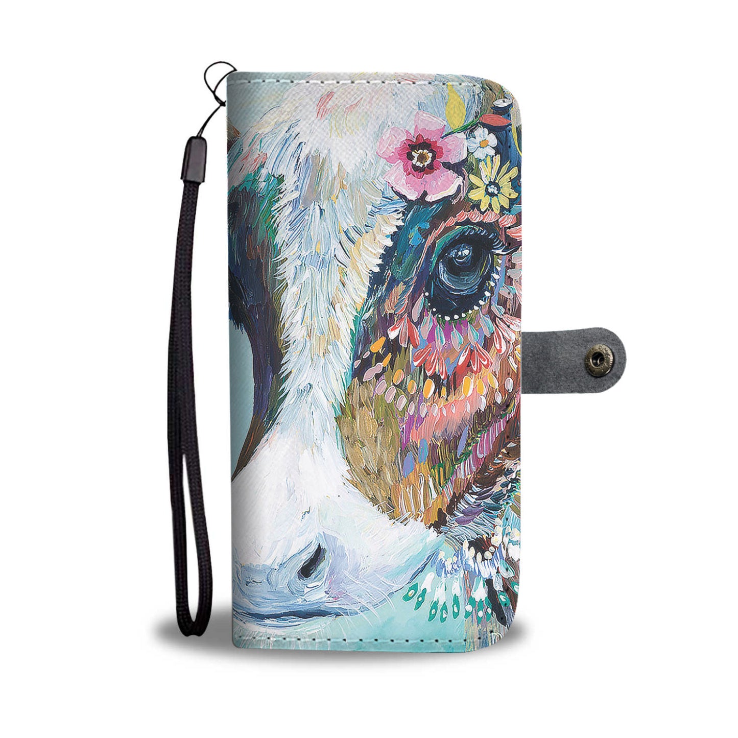 Cute cow pattern print sk00030 - Wallet Phone case - myfunfarm - clothing acceessories shoes for cow lovers, pig, horse, cat, sheep, dog, chicken, goat farmer