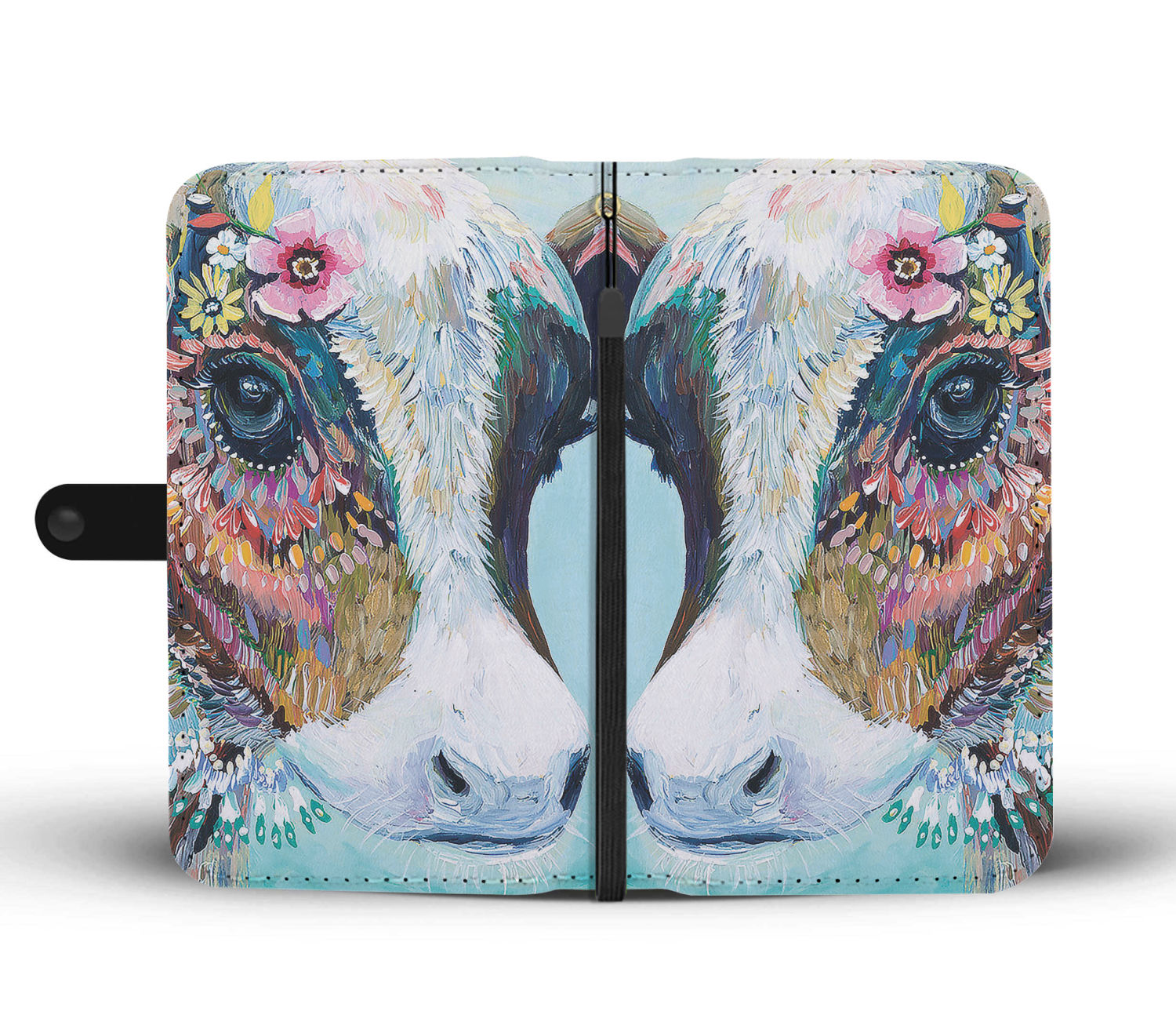 Cute cow pattern print sk00030 - Wallet Phone case - myfunfarm - clothing acceessories shoes for cow lovers, pig, horse, cat, sheep, dog, chicken, goat farmer