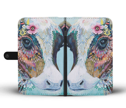 Cute cow pattern print sk00030 - Wallet Phone case - myfunfarm - clothing acceessories shoes for cow lovers, pig, horse, cat, sheep, dog, chicken, goat farmer