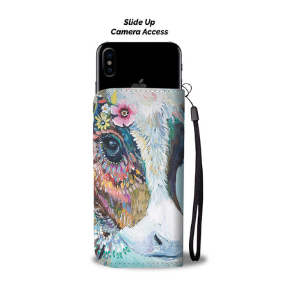 Cute cow pattern print sk00030 - Wallet Phone case - myfunfarm - clothing acceessories shoes for cow lovers, pig, horse, cat, sheep, dog, chicken, goat farmer