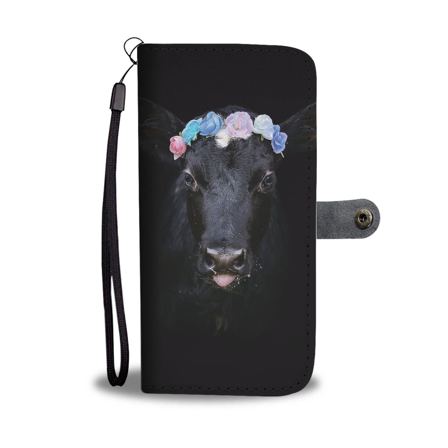 Cute cow pattern print sk00031 - Wallet Phone case - myfunfarm - clothing acceessories shoes for cow lovers, pig, horse, cat, sheep, dog, chicken, goat farmer