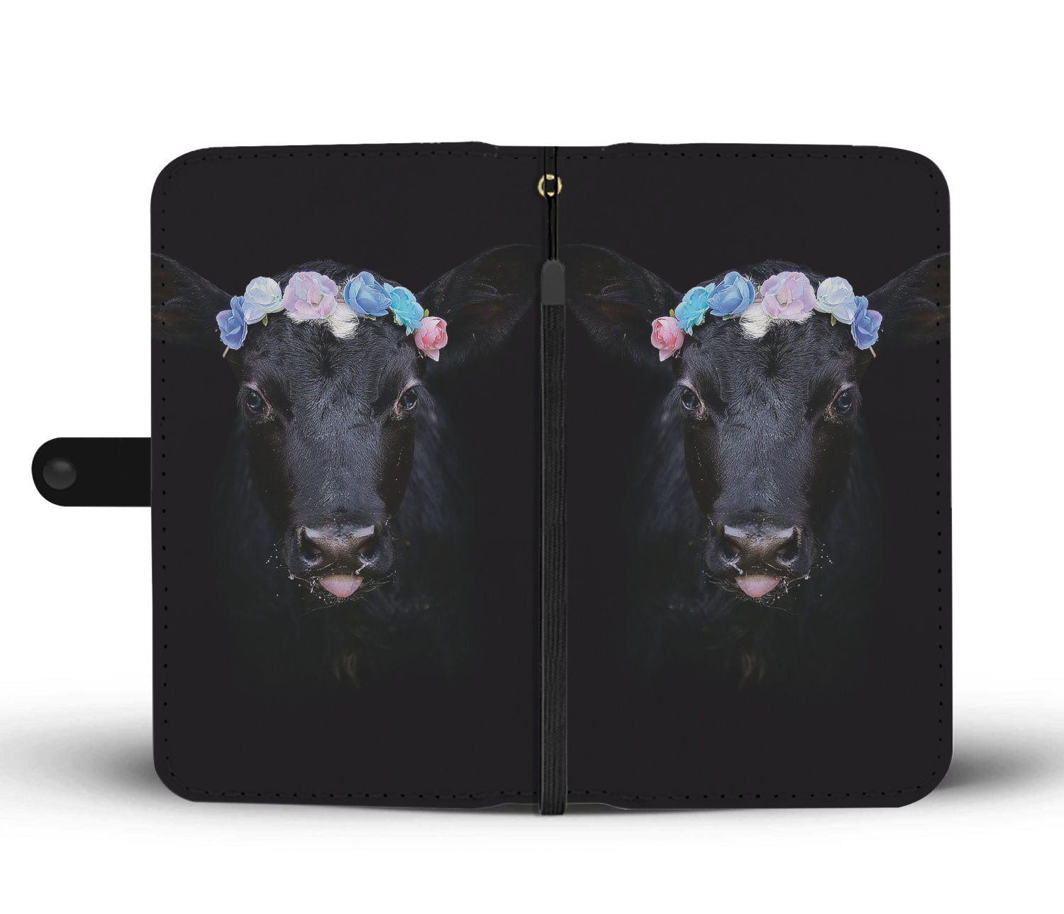 Cute cow pattern print sk00031 - Wallet Phone case - myfunfarm - clothing acceessories shoes for cow lovers, pig, horse, cat, sheep, dog, chicken, goat farmer