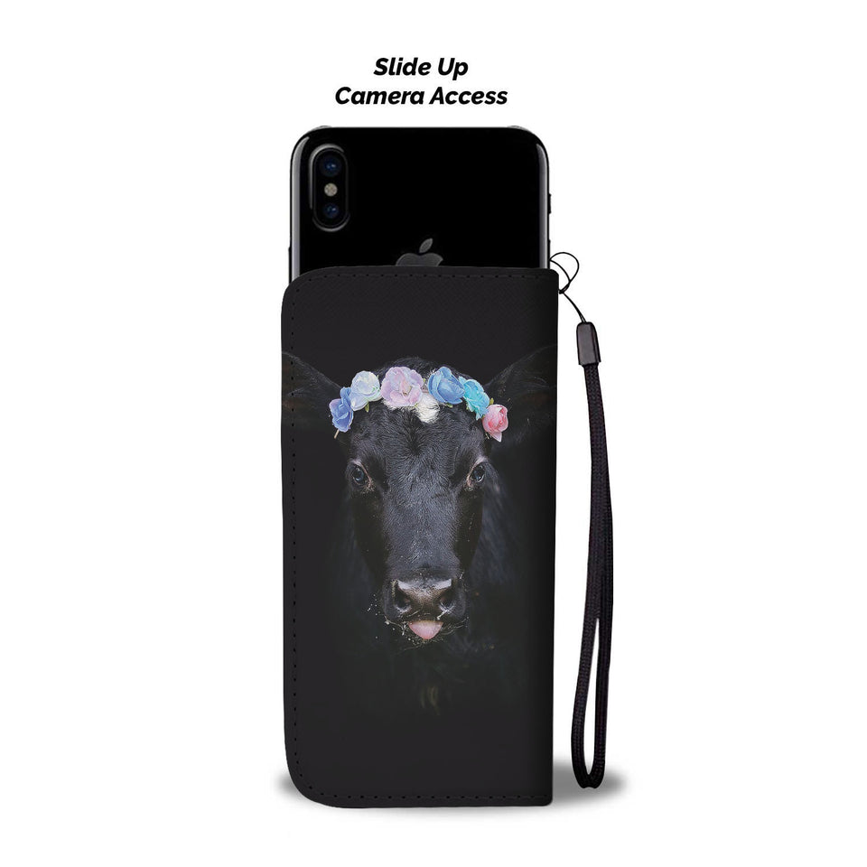 Cute cow pattern print sk00031 - Wallet Phone case - myfunfarm - clothing acceessories shoes for cow lovers, pig, horse, cat, sheep, dog, chicken, goat farmer