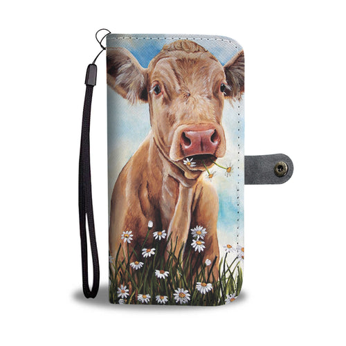 Cute cow pattern print sk00034 - Wallet Phone case - myfunfarm - clothing acceessories shoes for cow lovers, pig, horse, cat, sheep, dog, chicken, goat farmer