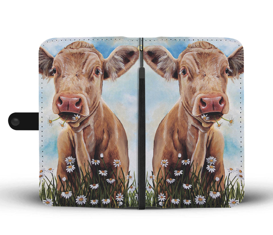 Cute cow pattern print sk00034 - Wallet Phone case - myfunfarm - clothing acceessories shoes for cow lovers, pig, horse, cat, sheep, dog, chicken, goat farmer