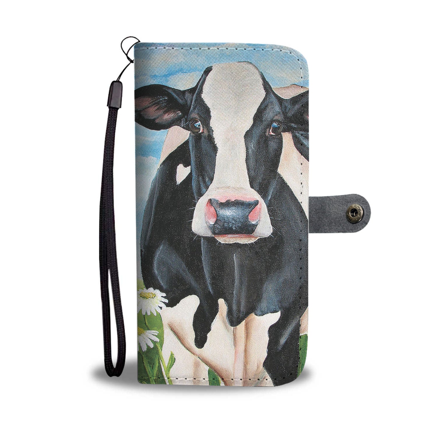 Cute cow pattern print sk00035 - Wallet Phone case - myfunfarm - clothing acceessories shoes for cow lovers, pig, horse, cat, sheep, dog, chicken, goat farmer
